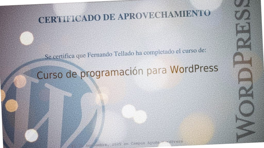certificado curso programacion wordpress