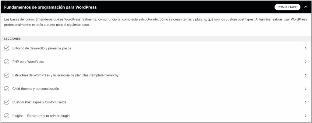 modulo 1 curso programacion wordpress